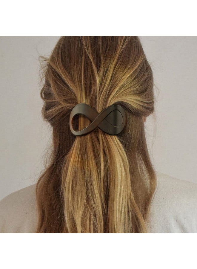 بريني مشبك شعر بريني فرينش كونكورد، مشابك شعر أكريليك على شكل مخلب، مشابك شعر سميكة ومسطحة، مشابك شعر على شكل موزة لتصفيف الشعر، إكسسوارات شعر للنساء والفتيات (عبوة من قطعتين) - Image 4