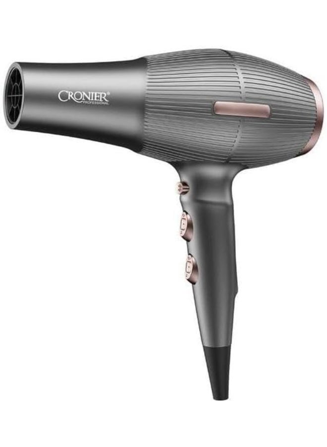 Cronier Professional Hair Dryer Superior Drying Performance with Multiple Settings, Ionic Care and Overheat Protection 3000W CR-8106 - Image 1