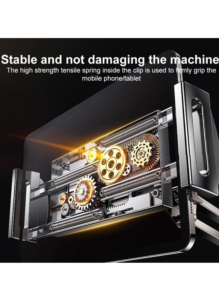 ELTRAZONE Multi-Adjustable Lazy Stand – Aluminum Alloy Desktop Holder for Tablets & Phones with Dual Slot Clamp and 3KG Heavy Metal Base - Image 3