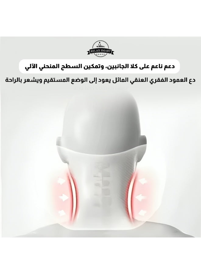 ريلاكس سمارت وسادة رقبة مريحة من الميموري فوم لمقعد السيارة – وسادة دعم للرأس والرقبة بتصميم مريح مع حزام قابل للتعديل لتخفيف آلام الرقبة والإجهاد أثناء القيادة - Image 4