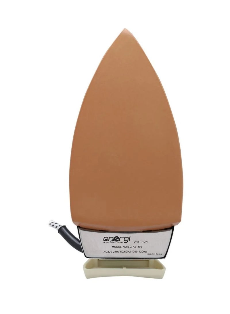 Energi 1000W Heavy Dry Iron EG-AB-30S White - Image 3
