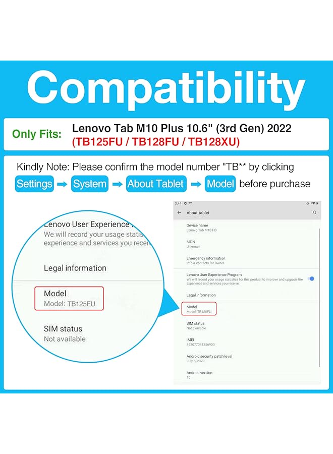 Procases 2 Pack Screen Protector For Lenovo Tab M10 Plus 3Rd Gen 10.6 Inch 2022 Tempered Glass Screen Film Guard For 10.6 Inch Lenovo Tab M10 Plus Gen 3 Tb125Fu Tb128Fu Tb128Xu 2022 Release - Image 3