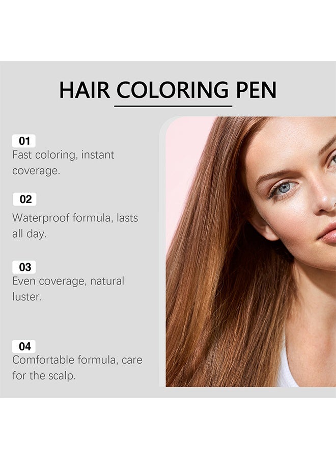 HOEGOA Hair Coloring Pen,Instant Hair Dye Pen with Built-in Comb,Waterproof and Sweat Proof, Quickly Cover Up Grey Hair,#Black - Image 4