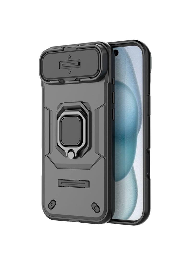 X-level iPhone Air Case Cover with Slide Camera Cover & Ring Holder, Kickstand Shell Back Cover Scratch-Resistant Shock-Absorbing Protector Accessories Kickstand Stand Magnetic Car Ring Holder - Image 5