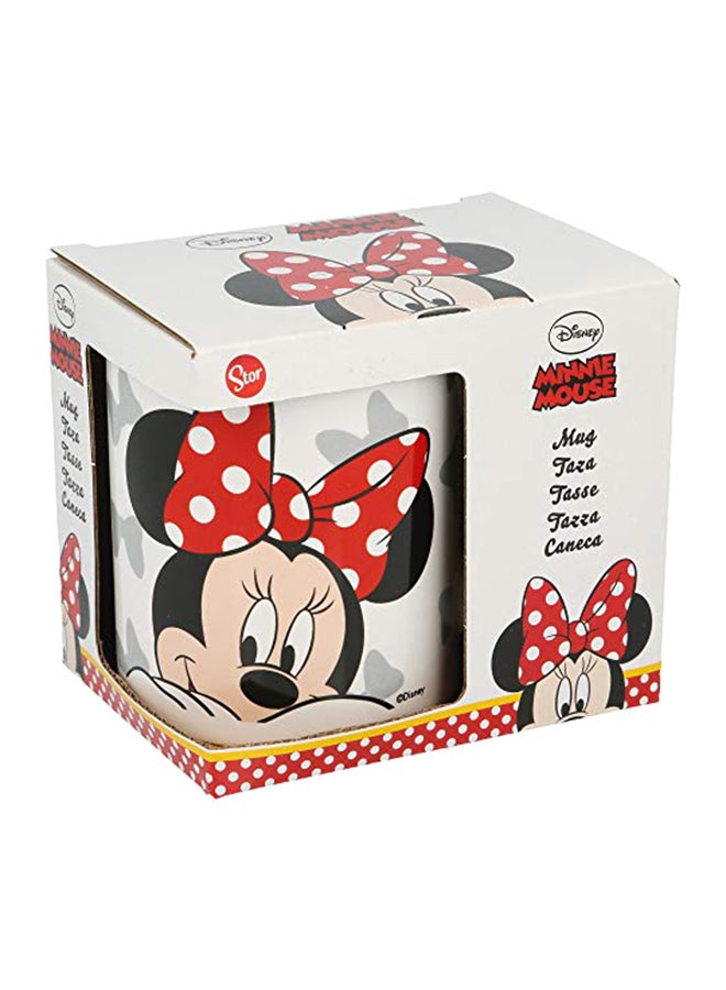 Disney Minnie Mouse Bow Printed Mug White/Black/Red 325ml - Image 4