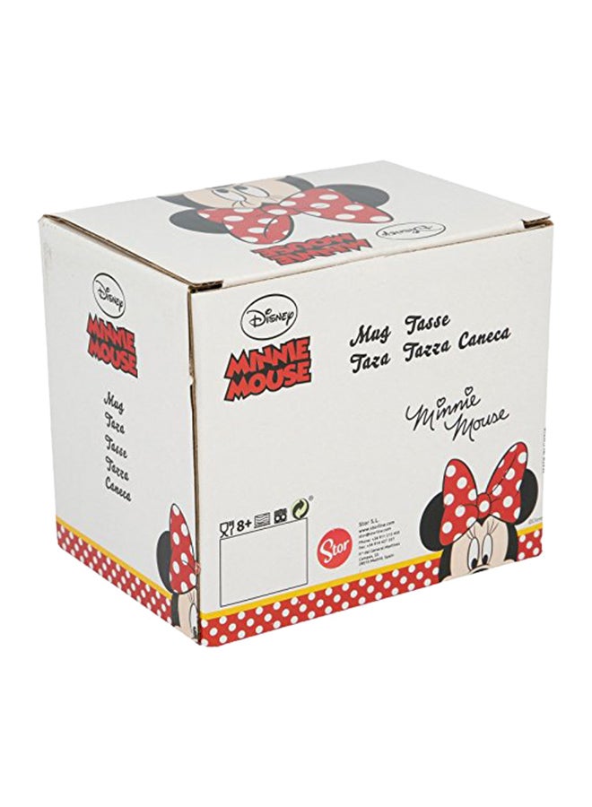 Disney Minnie Mouse Bow Printed Mug White/Black/Red 325ml - Image 3