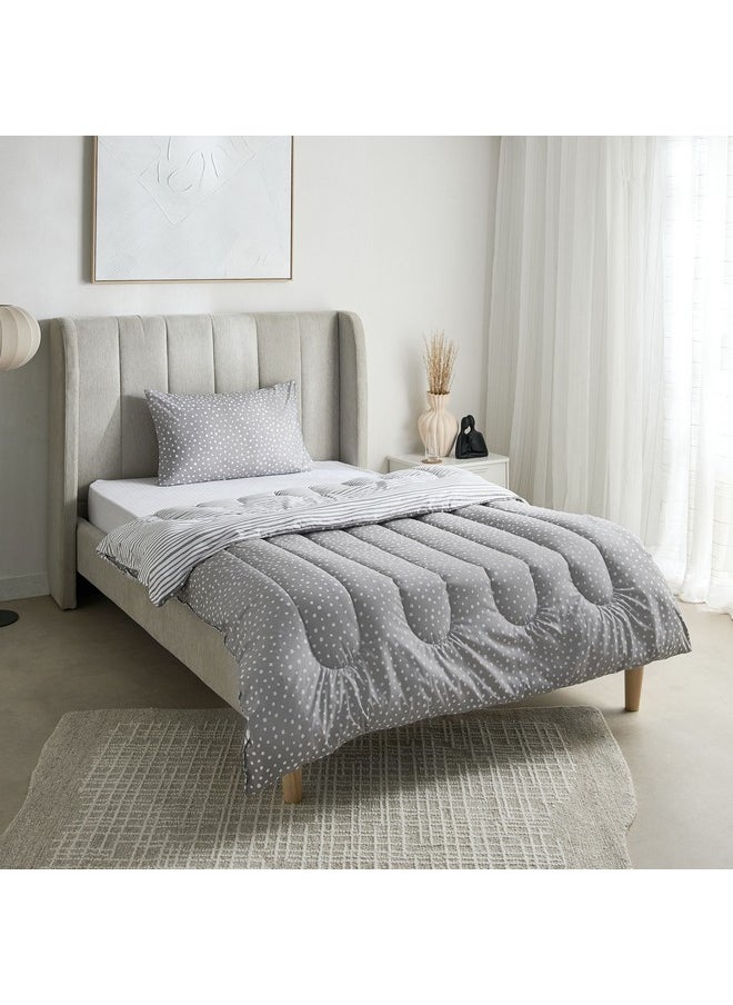 Home Box Ontario 2-Piece Clove Printed Microfiber Twin Comforter Set 220 x 160 cm  - Image 1