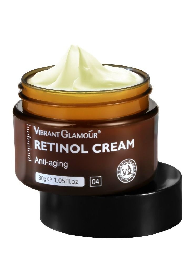 Vibrant Glamour Retinol Cream Skin Moisturizing Whitening Cream and Serum Combo Anti-Wrinkle, Anti-Aging,Brightening and Lightening,Pores Repair Lighten Sensitive Area Dark Spots 30g  + 30ml  - Image 3