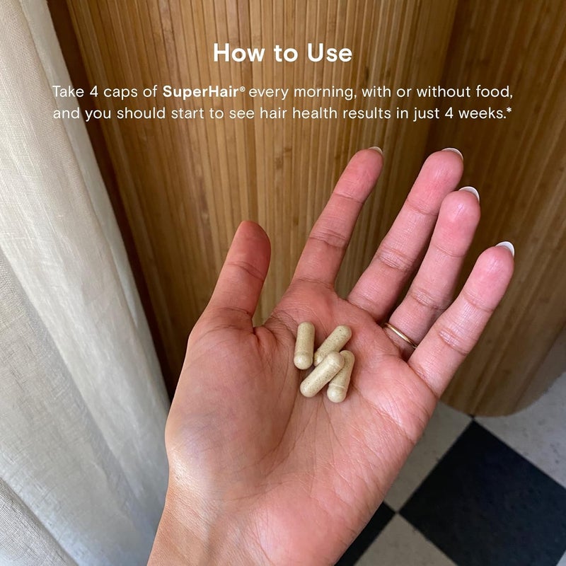 Moon Juice  SuperHair  Bottle 120 Capsules  Hair Growth Vitamins  Multivitamins  Organic Ashwagandha  Reusable Glass Bottle  3rd Party Tested  100 Traceable  Vegan Gluten Free Non GMO - Image 5