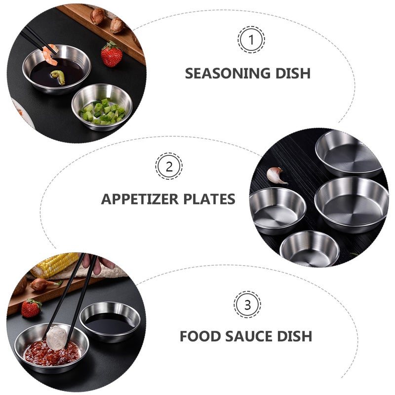 4Pcs Seasoning Dishes Sauce Dipping Bowls Household Seasoning Dishes for Kitchen - Image 4