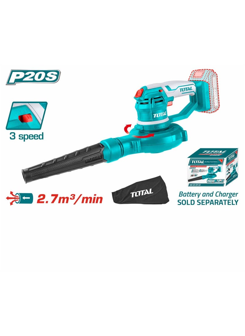 TOTAL - TOTAL Aspirator Blower Lithium- ion 20V Without Battery And Charger TABLI2001 - Image 1