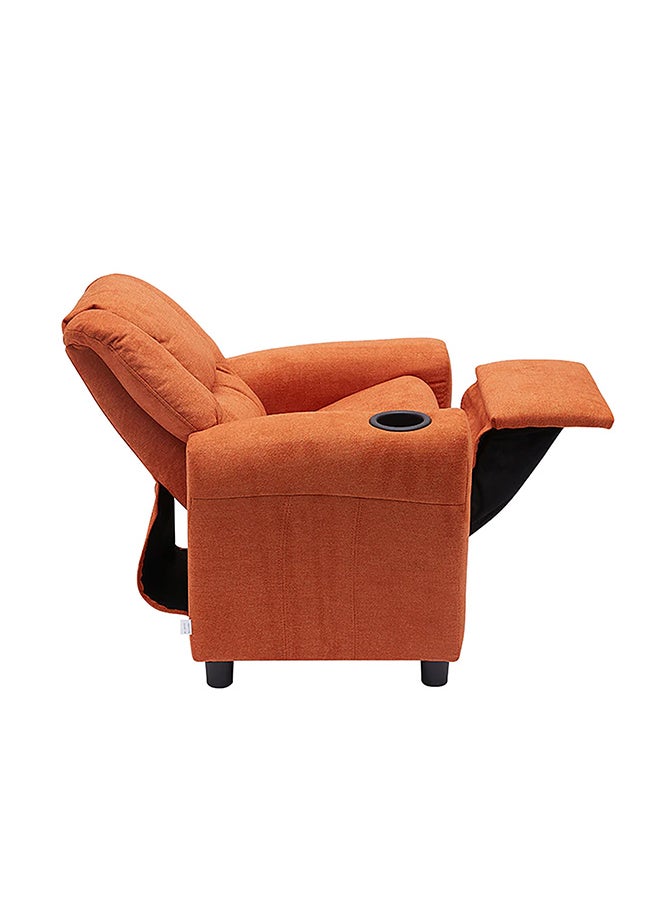 Kiddy Kids Recliner Chair – Comfortable Fixed Design, Soft Fabric, 1-Year Warranty – Orange Color