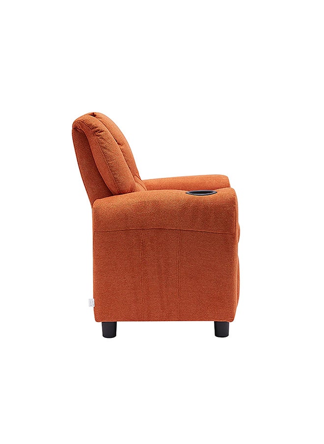Kiddy Kids Recliner Chair – Comfortable Fixed Design, Soft Fabric, 1-Year Warranty – Orange Color