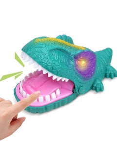 Dinosaur Dentist Game, Classic Bite Finger Game Dino Toy Funny Family Party Tabletop Board with LED Light and Sound