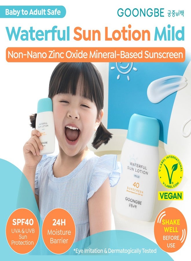 GOONGBE Sun Lotion SPF 40 & Moisture Sun Cushion SPF 50 Zinc Oxide Mineral Sunscreen - Vegan for Babies Kids Adults - Korean Skincare, 2.82oz & Cushion 0.81oz - Image 2