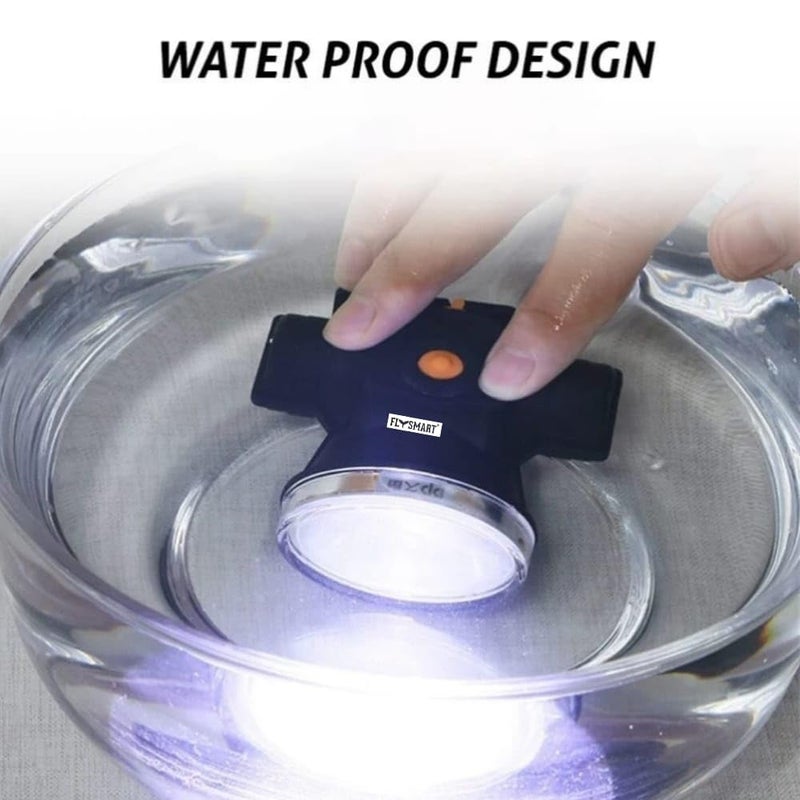 Flysmart 100W Rechargeable LED Head Torch Headlight Upto 1km Range with 8 Hours Continous Light Two Light Modes Feature for Farmers Camping Caving Hiking Trekking Cycling Running etc - Image 5