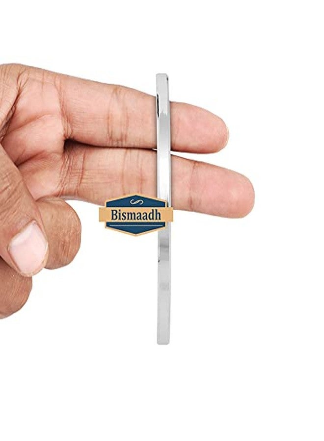 بسماد سوار بسماذ من الفولاذ المقاوم للصدأ 5 مم، سادة ومسطح، للرجال والنساء (7.0 سم) - Image 4