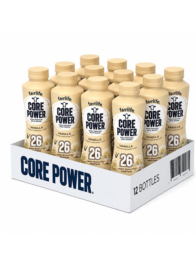 Fairlife Core Power High Protein Milk Shake Vanilla 414Ml, With 26G Protein,  1X12 Pack - Image 1