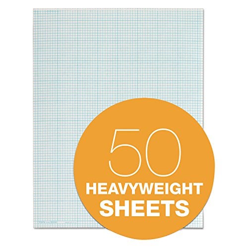 TOPS 35081 Cross Section Pads, 8 Squares, 8 1/2 x 11, White, 50 Sheets - Image 2