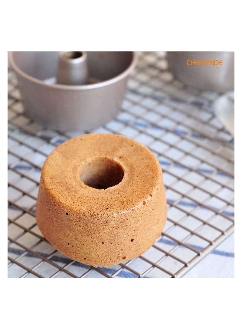 chefmade Mini Angel Food Pan Set 3.5 Inch 4Pcs - Image 4