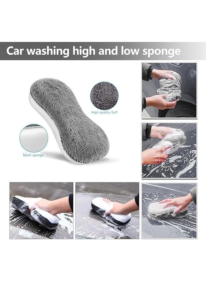 The Bros Car Cleaning Set for Indoor and Outdoor Use, 9-Piece Car Care Set for Indoor and Outdoor Use, Car Wash Set with Tyre Brush, Car Detailing Brush, Car Wash Set for Car Cleaning Interior and Exterior - Image 4