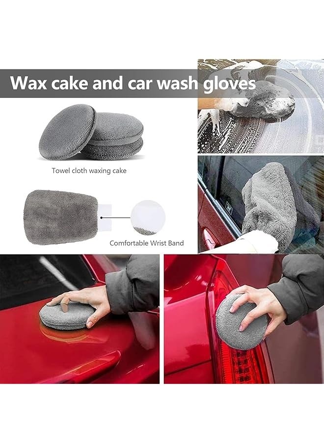 The Bros Car Cleaning Set for Indoor and Outdoor Use, 9-Piece Car Care Set for Indoor and Outdoor Use, Car Wash Set with Tyre Brush, Car Detailing Brush, Car Wash Set for Car Cleaning Interior and Exterior - Image 3