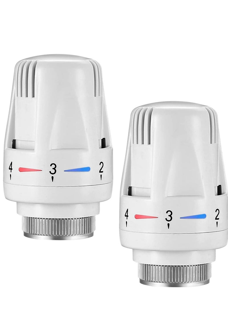Excefore Thermostatic Radiator Valve, 2 Pcs TRV M30x1.5 Smart Head, Valve Heating System Temperature Control Heads for Home Office  - Image 1