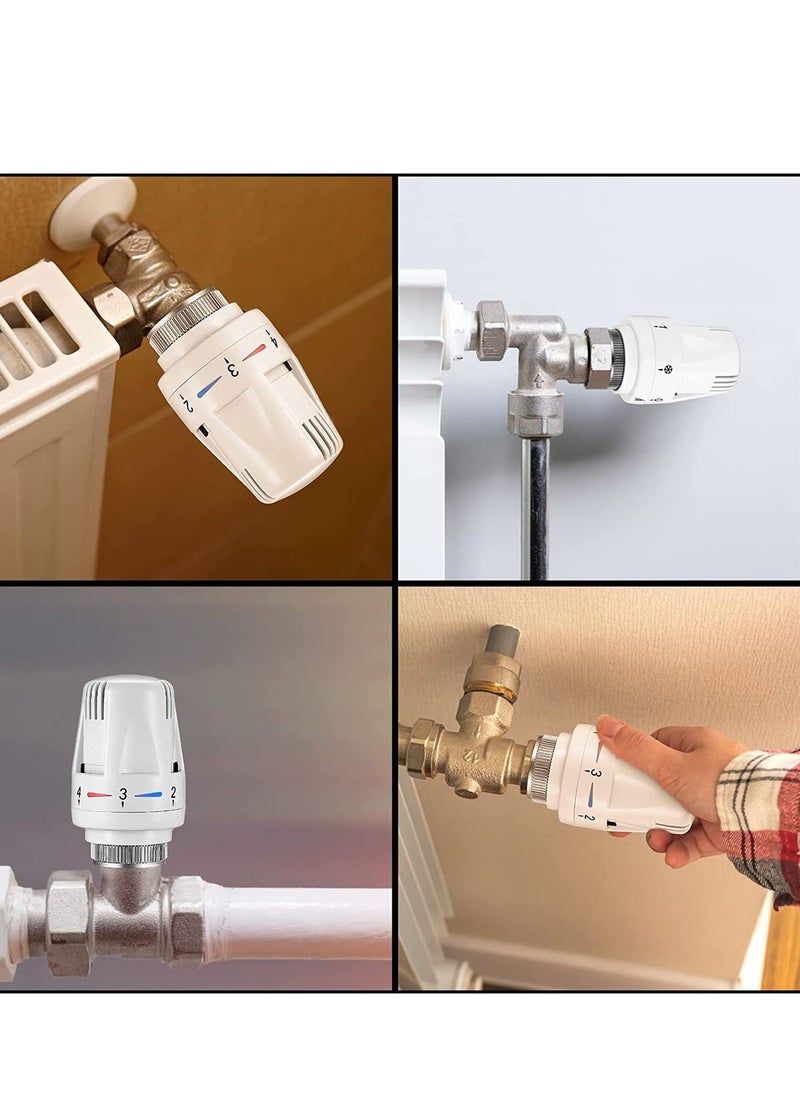 Excefore Thermostatic Radiator Valve, 2 Pcs TRV M30x1.5 Smart Head, Valve Heating System Temperature Control Heads for Home Office  - Image 3
