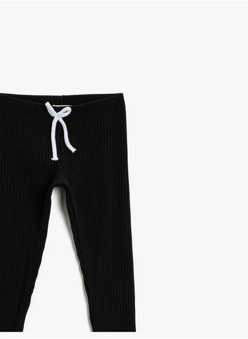 كوتون Front Tie Leggings