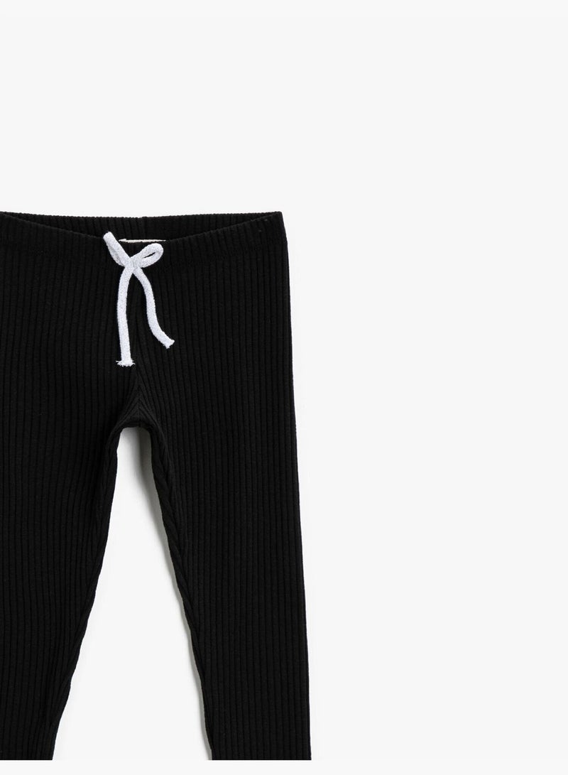 KOTON Front Tie Leggings  - Image 3