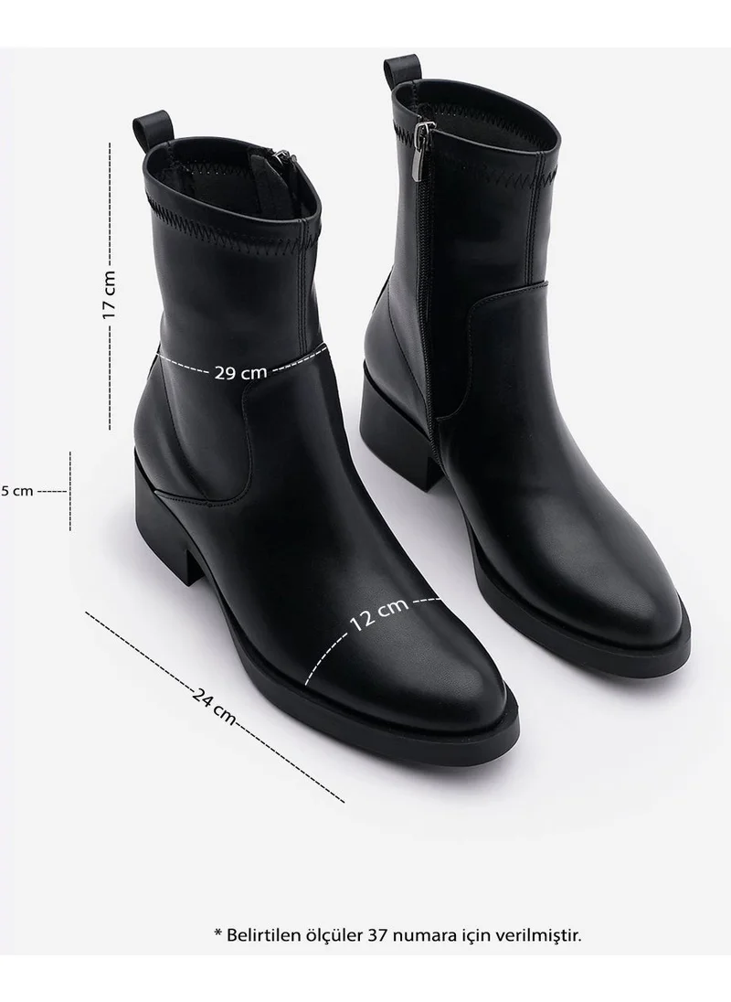 مارجين Women's Zippered Casual Boots Befor