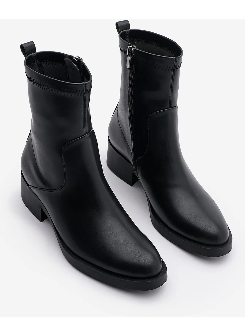 مارجين Women's Zippered Casual Boots Befor