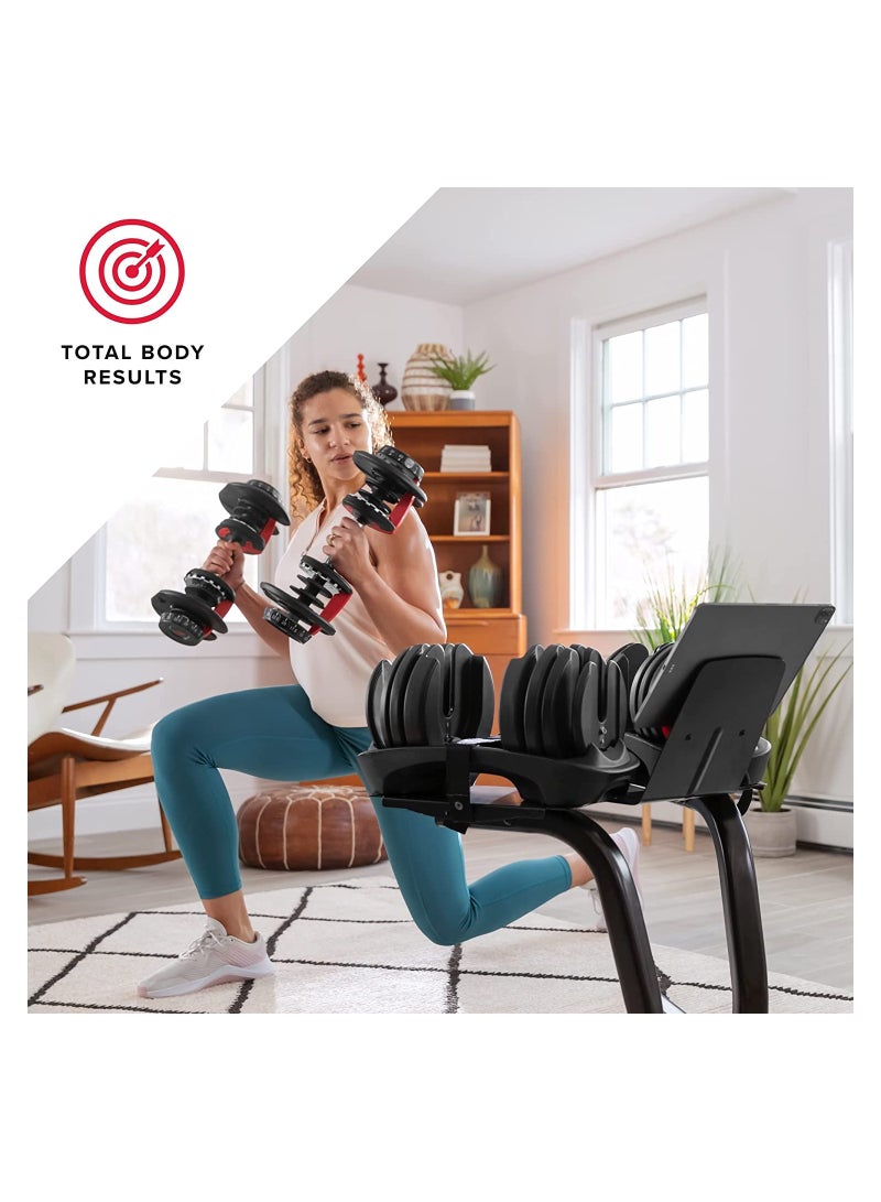 دمبل مزدوج قابل للتعديل، معدات تدريب شاملة احترافية للصالة الرياضية المنزلية، مقبض مانع للانزلاق، مقاوم للصدأ - Image 4