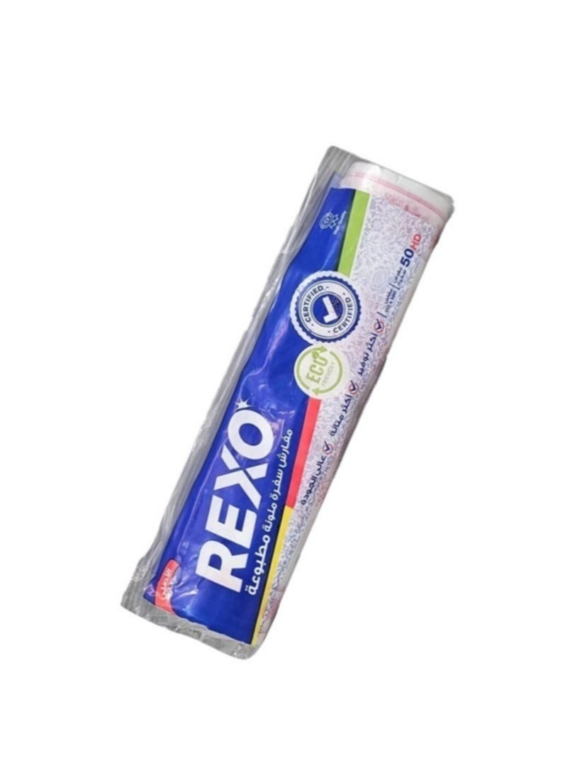 REXO Colorful Tablecloths 50 Tablecloths One Roll - Image 1