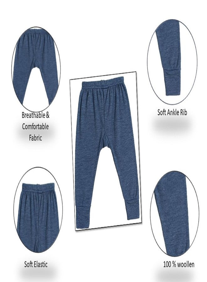 TIXY Baby Boy and Baby Girl Infant & Kids Warm And Cozy Woollen Bottom Pajamas/Pajami for Winter - Available in Thermal, Milanche, and Striped Designs. (Pack of 6) - Image 5