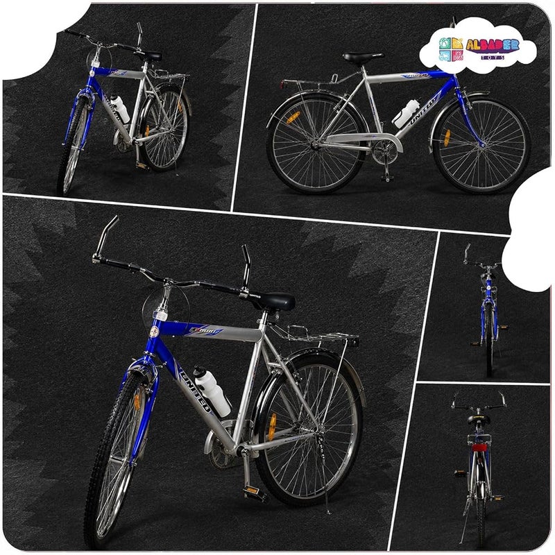 ALBADER Classic Bicycle, Vintage City Bike with Rear Carrier, Steel Frame Bikes, Comfort Commuter Bike, Dual Brake Road Bicycle, Daily Riding Bike, School Bicycle, Outdoor Bicycles - Image 3