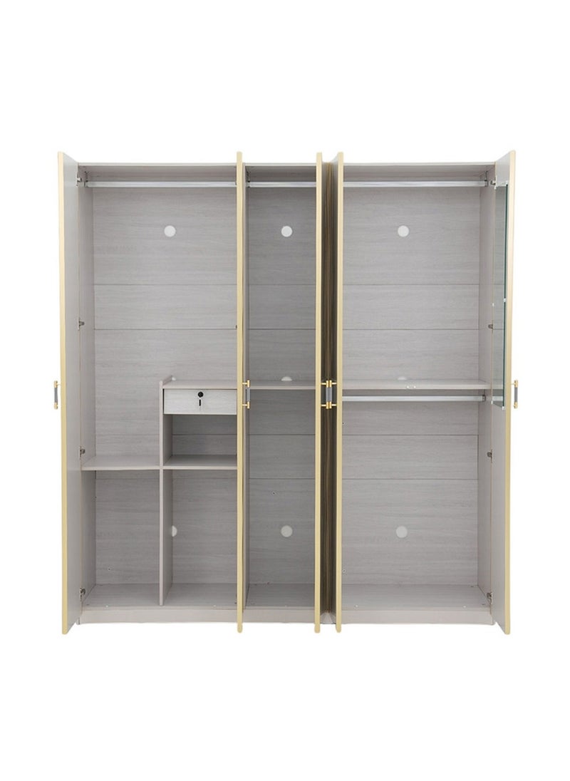 ROYALOAK Royaloak Phoenix 5 Door Wardrobe – MDF – High-Gloss Finish – Modern & Durable – Freestanding  - Image 3