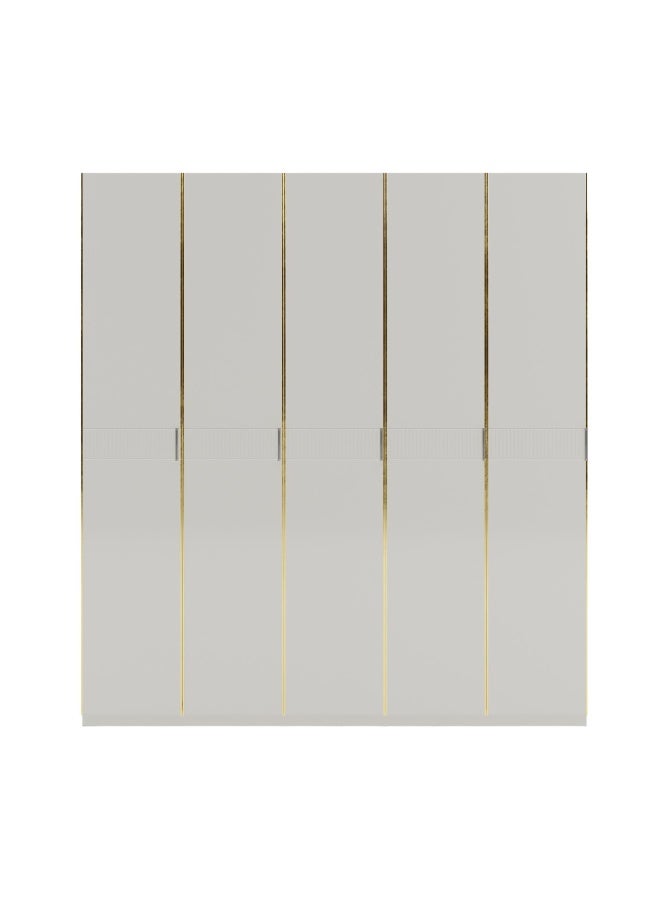 ROYALOAK Phoenix 5 Door Wardrobe – HDF – High-Gloss Finish – Modern & Durable – Freestanding - Image 3