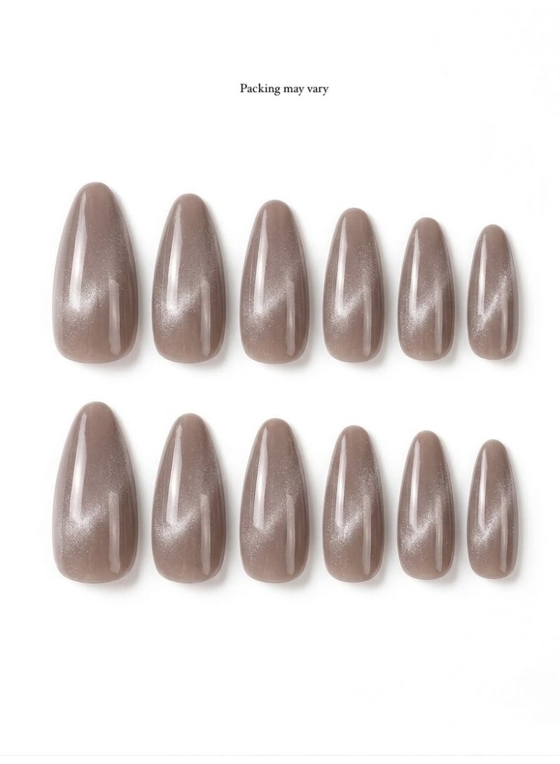 Pack of 12 False Nails - Unique Design Double-Sided Adhesive