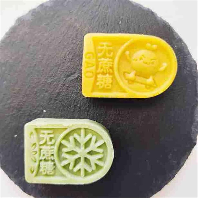 Sugar Free Bean Curd Cookie Stamps Snowflake Bean Doll Mold Hand Press Tool - Image 5
