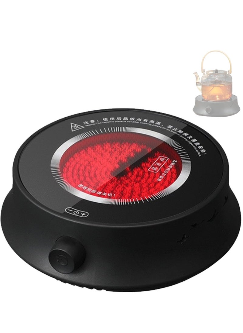 Generic Mini Infrared Cooker, Infrared Stove, Coffee Pot Warmer, Electric Tea Kettle Stove, Electric Ceramic Hob 20 Minutes Auto Power Off Electric Stove, Heating Stovetop Burner (800W, Black)  - Image 1