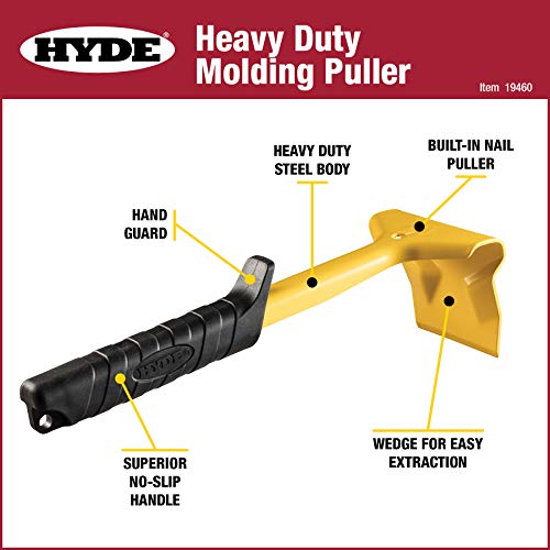 Hyde Heavy Duty Molding and Trim Puller. Removes Baseboards, Tile, Carpet. Trim Saving Tool. - Image 2