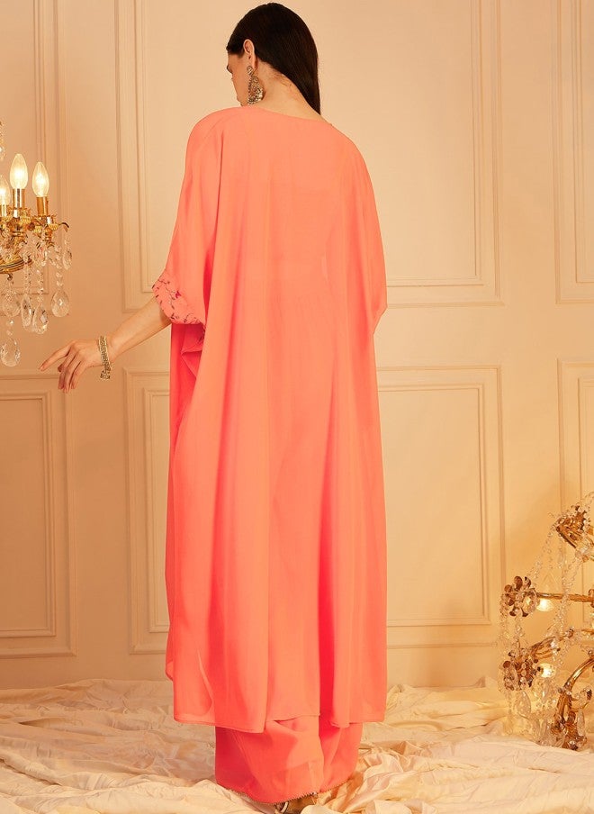 Indo Street Embellished Indo Fusion Top & Palazzos Set for Women - Image 5