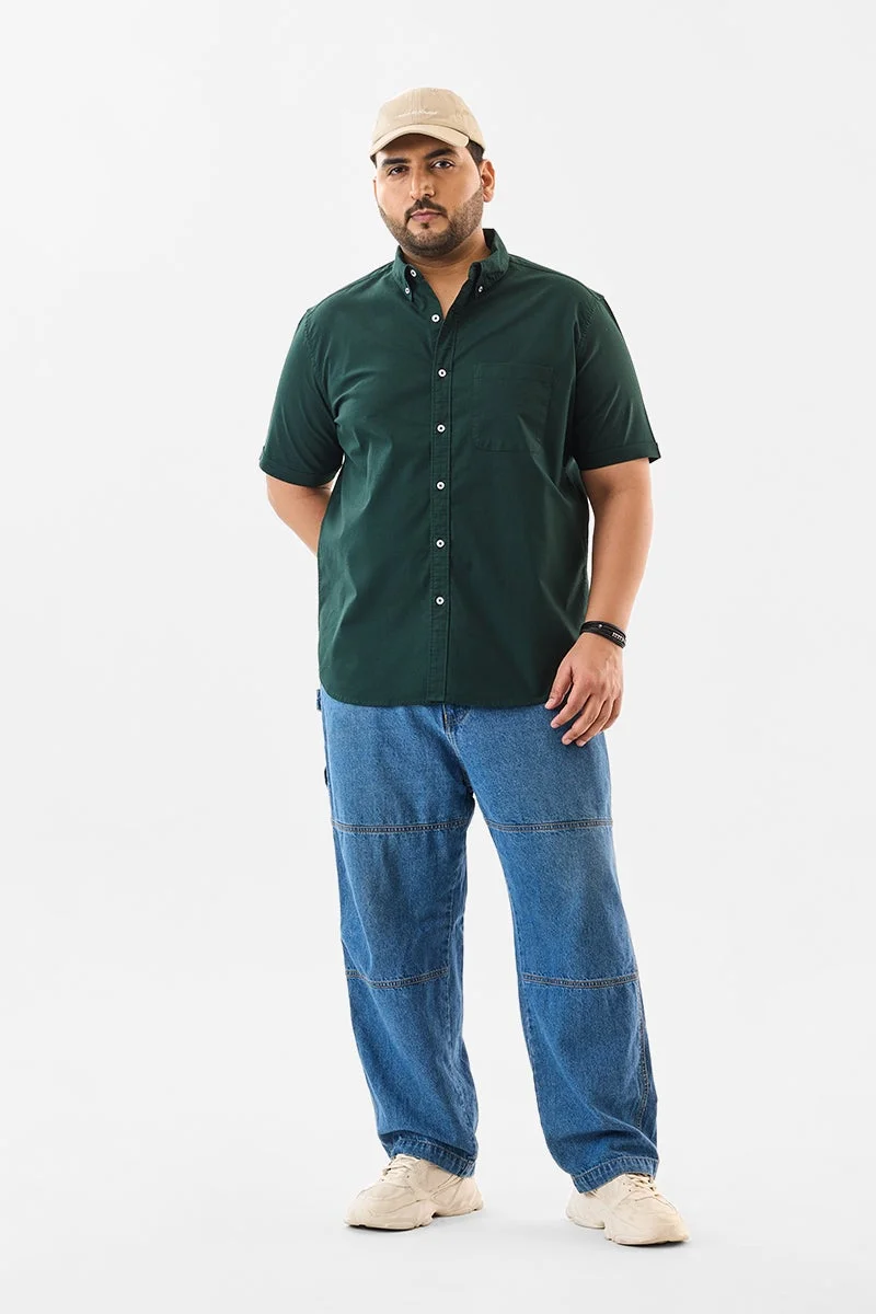 سنيتش قميص مقاس كبير بقصة عادية مطاطي