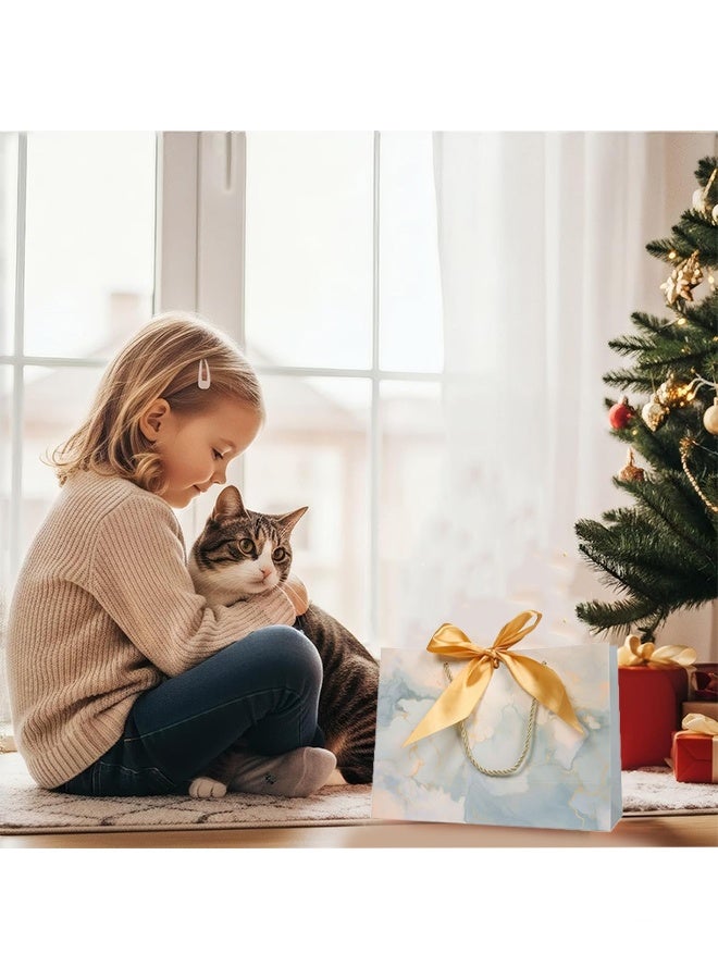 Lemon 4 Pack 11" Gift Bags Medium Size, Includes Tissue Paper & Cards, Reusable Cardboard Gift Bags with handles for Birthday, Party, Baby Shower, Wedding, Bridal Shower, Anniversary 11in×7.8in×3.9in - Image 4