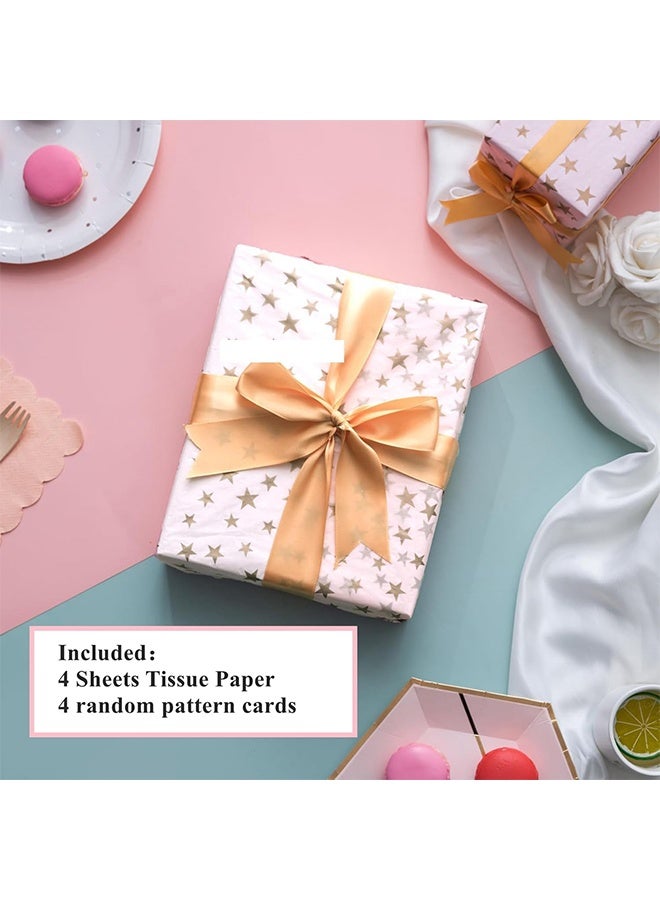 Lemon 4 Pack 11" Gift Bags Medium Size, Includes Tissue Paper & Cards, Reusable Cardboard Gift Bags with handles for Birthday, Party, Baby Shower, Wedding, Bridal Shower, Anniversary 11in×7.8in×3.9in - Image 2