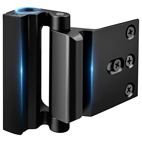 Home Security Door Lock Reinforcement Child Proof High Security Door Locks with 3 Stop Withstand 800 lbs for Inward Swinging Front Door Night Kids Safety Metal Flip Deadbolt Latch Defend Home