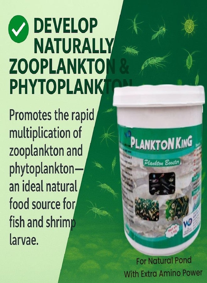 WD DE TOX Plankton King مُعزز نمو العوالق لأحواض الأسماك والبحيرات | سماد لنمو الدياتومات والعوالق النباتية | قابل للذوبان في الماء بنسبة 100% | نمو سريع | لا يترك أي رواسب | حل اقتصادي - Image 2