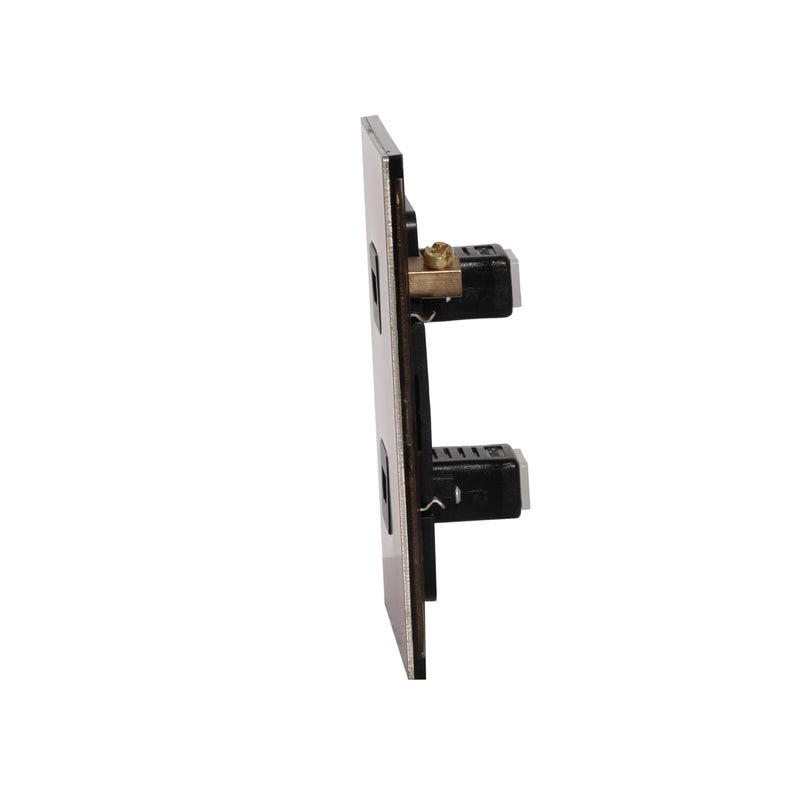 Donmarco مقبس HDMI مزدوج - لوحة فولاذية مقاومة للصدأ فائقة النحافة ، مقاومة للحريق ، ضمان 3 سنوات (نيكل مصقول) - Image 3