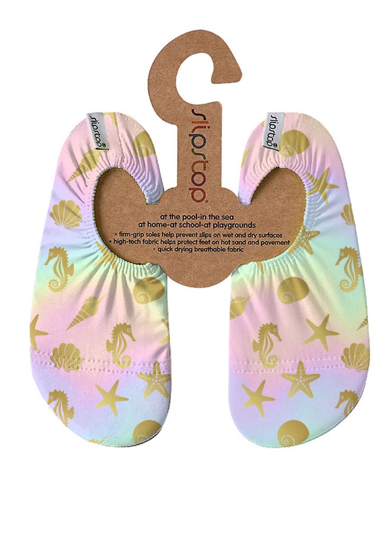 Slipstop Golden Kids Non Slip Water and Beach Shoes Lightweight Quick Dry Swim Ready Footwear for Babies and Children - Image 1